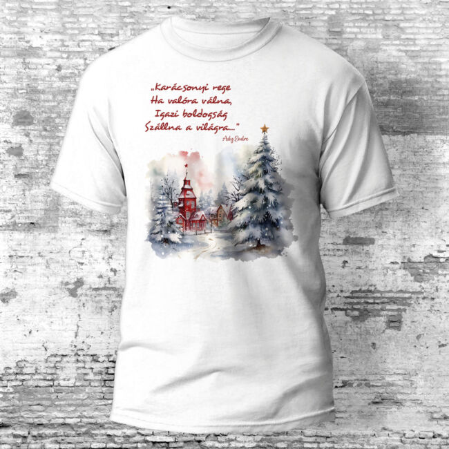 Karácsonyi Rege - karácsonyi idézetes póló fehér színben