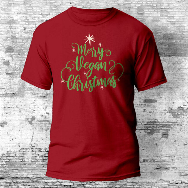 Vegan Christmas póló, több színben