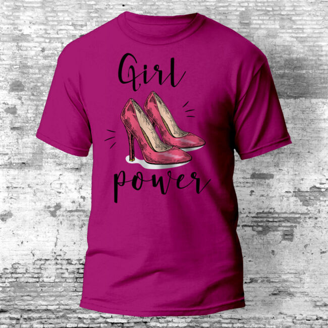 Girl Power cipős lánybúcsús póló több színben
