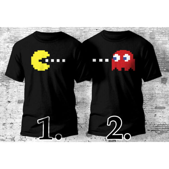 Pac-Man mintás páros póló, több színben. 