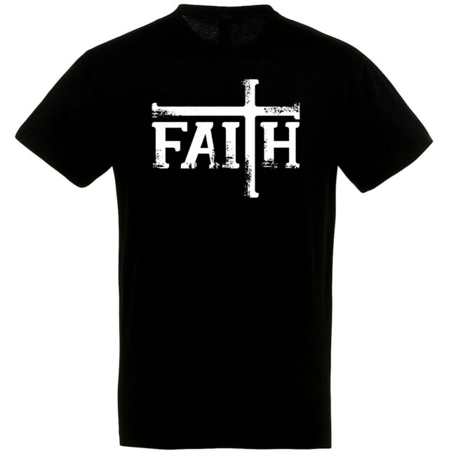 Faith feliratos vallásos póló