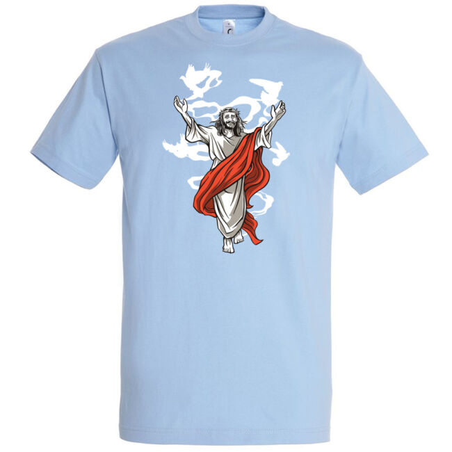 Boldog Jézust ábrázoló vallásos póló