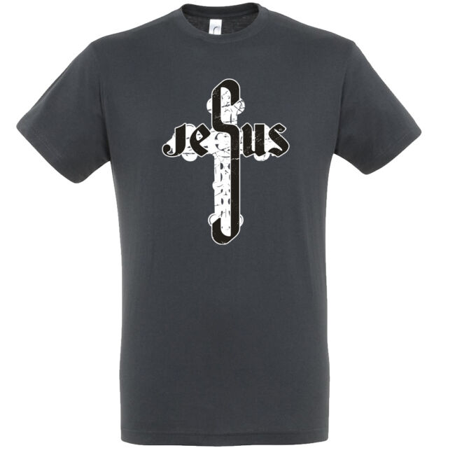 Jesus S mintás vallásos póló